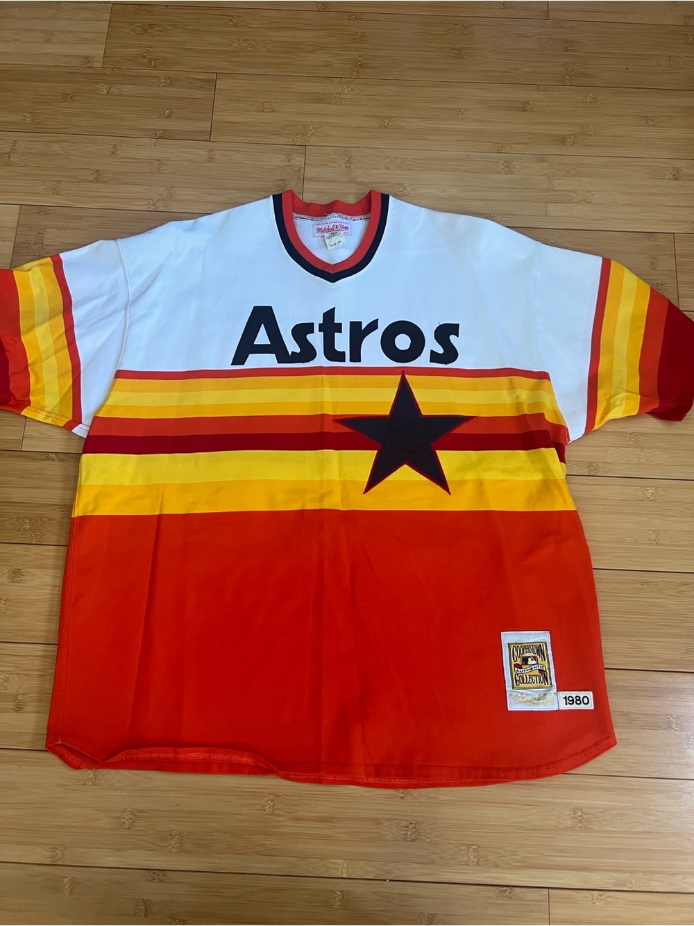 Mitchell & Ness Houston Astros 1980 Nolan Ryan Rainbow Throwback Jersey 3XL
